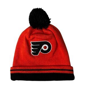 Philadelphia Flyers NHL Mitchell & Ness Acrylic Winter Pom Hat Beanie ADULT